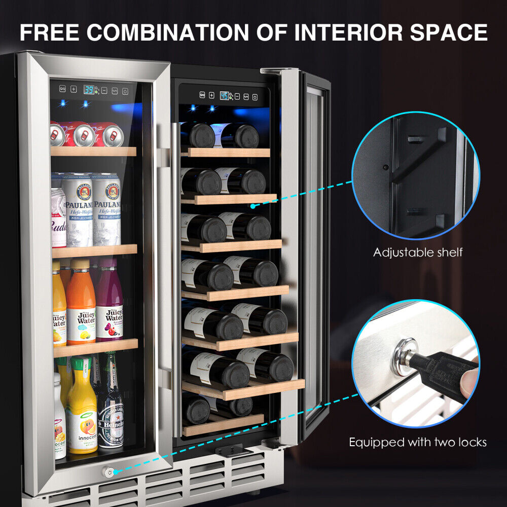 Dual Zone Wine Cooler for Red and White