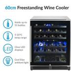 Dual Zone Freestanding Wine Cooler - 51 Bottle Capacity
