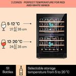 Klarstein Dual Zone Wine Cooler Fridge - 51 Bottles