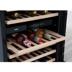 Amica Black Undercounter Wine Cooler with Dual Zones