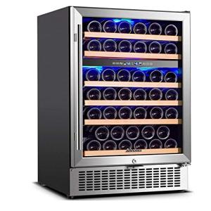 AAOBOSI Dual Zone Wine Refrigerator - 51 Bottles