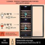 Klarstein 54-bottle Dual Zone Wine Cooler