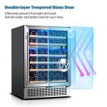 AAOBOSI Dual Zone Wine Refrigerator - 51 Bottles