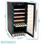 Sunnydaze Wine Fridge - 33 Bottle Capacity