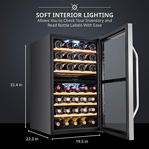 Large Dual Zone Ivation Wine Cooler