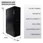 Slim Dual Zone Wine Cooler with 18-Bottle Capacity