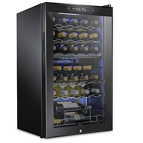 33 Bottle Dual Zone Wine Cooler with Lock