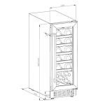 Cookology CWC301BK Undercounter Wine Cooler - Black