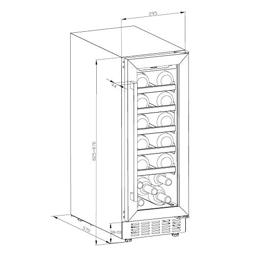 Cookology 20-Bottle Black Wine Fridge