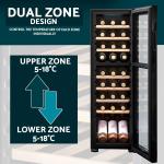 27-Bottle Dual Zone Wine Fridge with Touch Screen