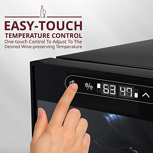 33 Bottle Dual Zone Wine Cooler with Lock