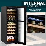 27-Bottle Dual Zone Wine Fridge with Touch Screen