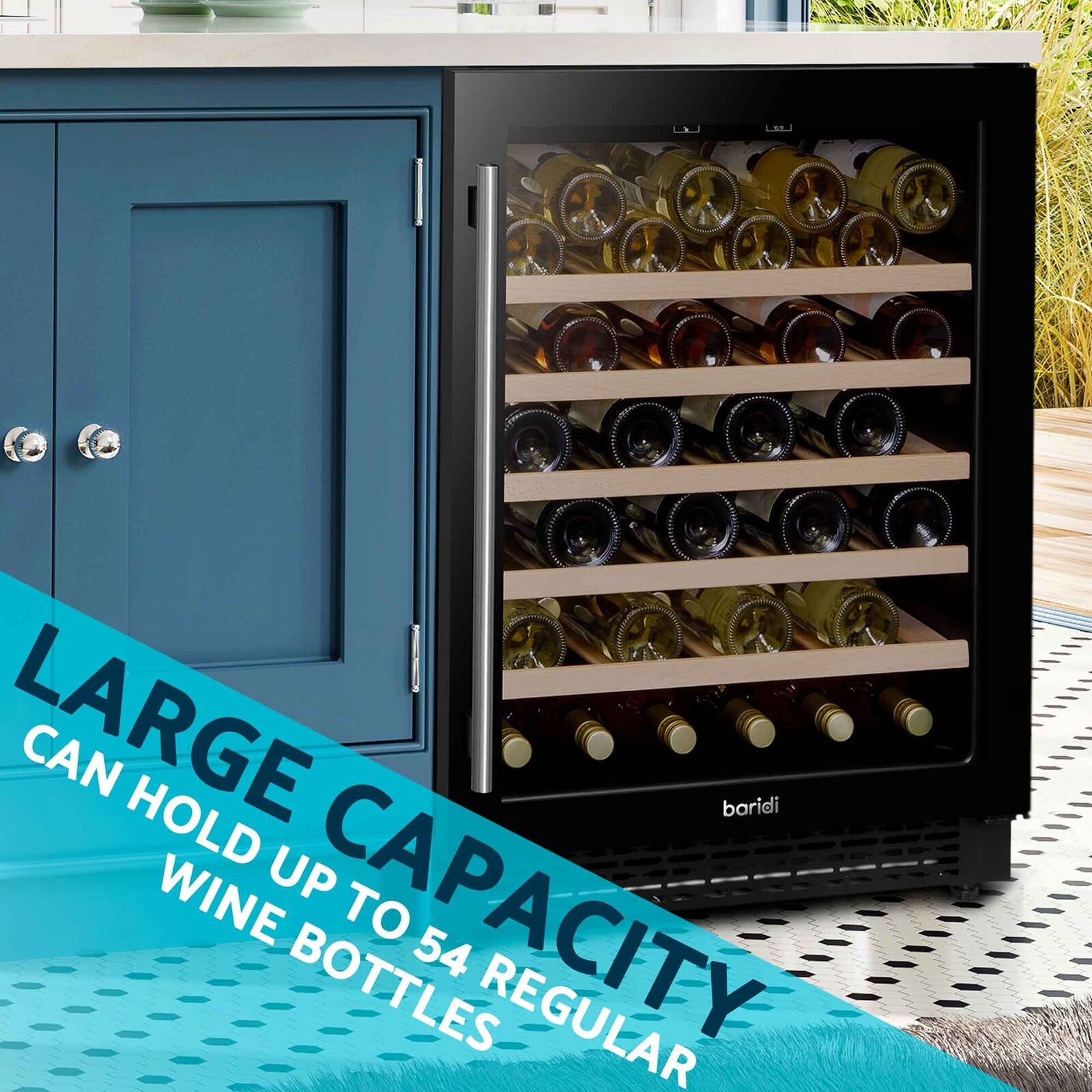 54 Bottle Wine Cellar with Touch Controls