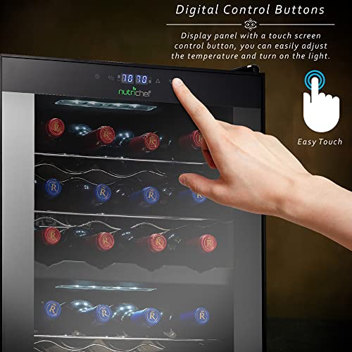 28 Bottle Dual-Zone Wine Fridge in Black