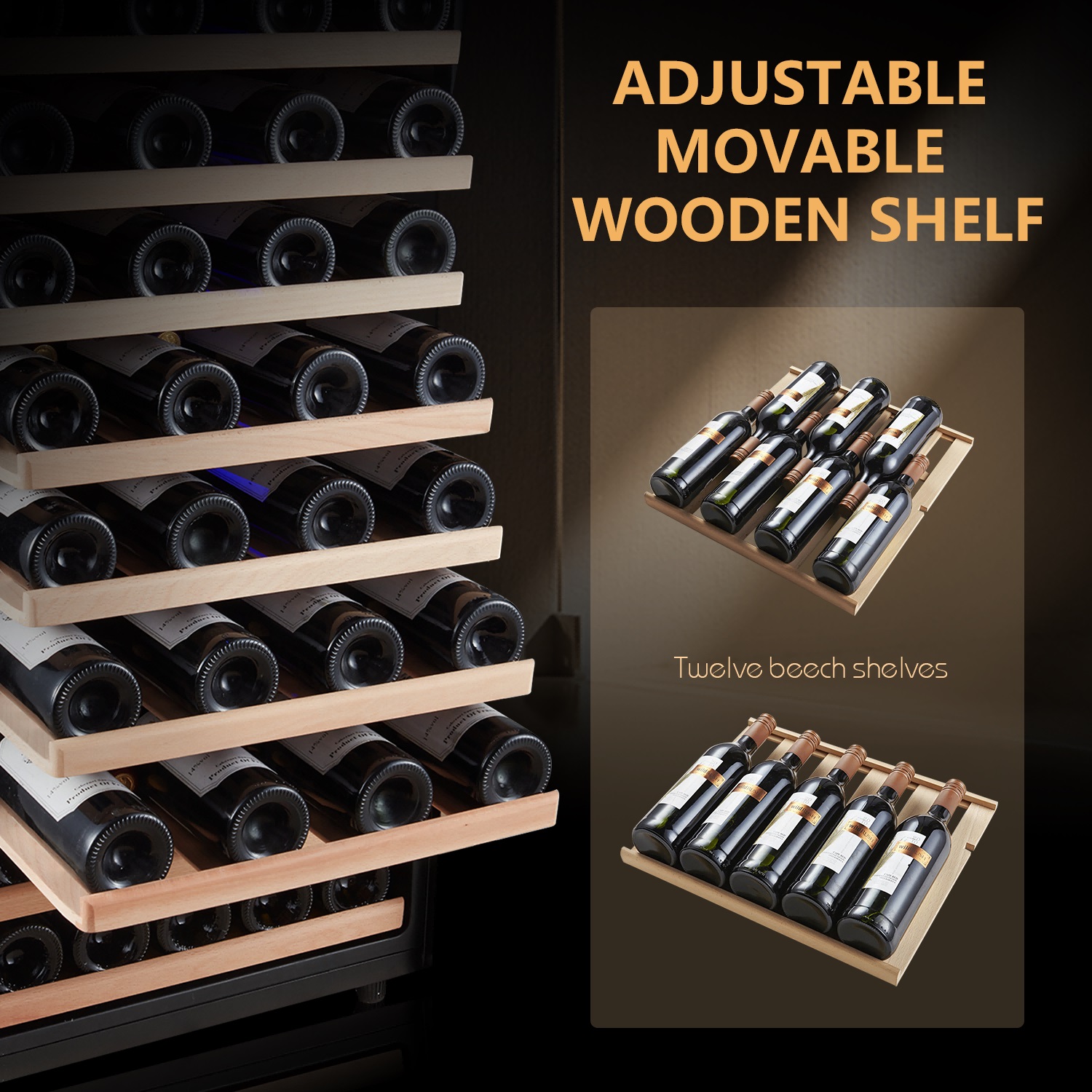 Kalamera 80 Bottle Compressor Wine Cooler with Touch Control