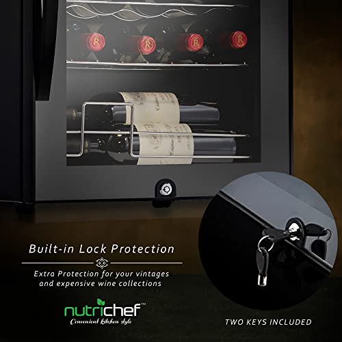 28 Bottle Dual-Zone Wine Fridge in Black
