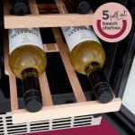 Cookology Black Glass Wine Cooler - 20 Bottle