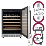 Cookology 60cm Stainless Steel Wine Fridge - 54 Bottle