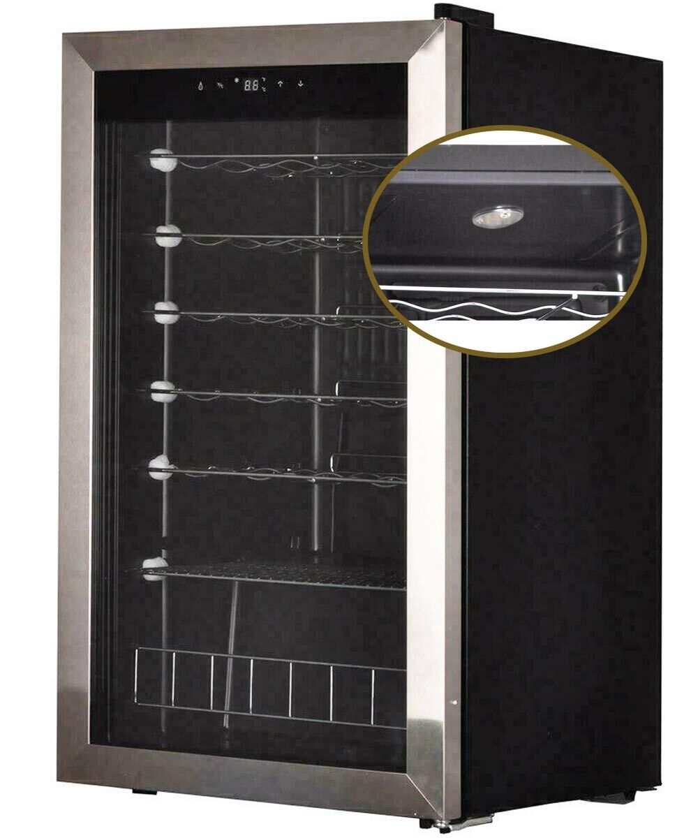 SMAD Beverage Cooler with Glass Door and Stainless Steel