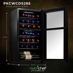 28 Bottle Dual-Zone Wine Fridge in Black