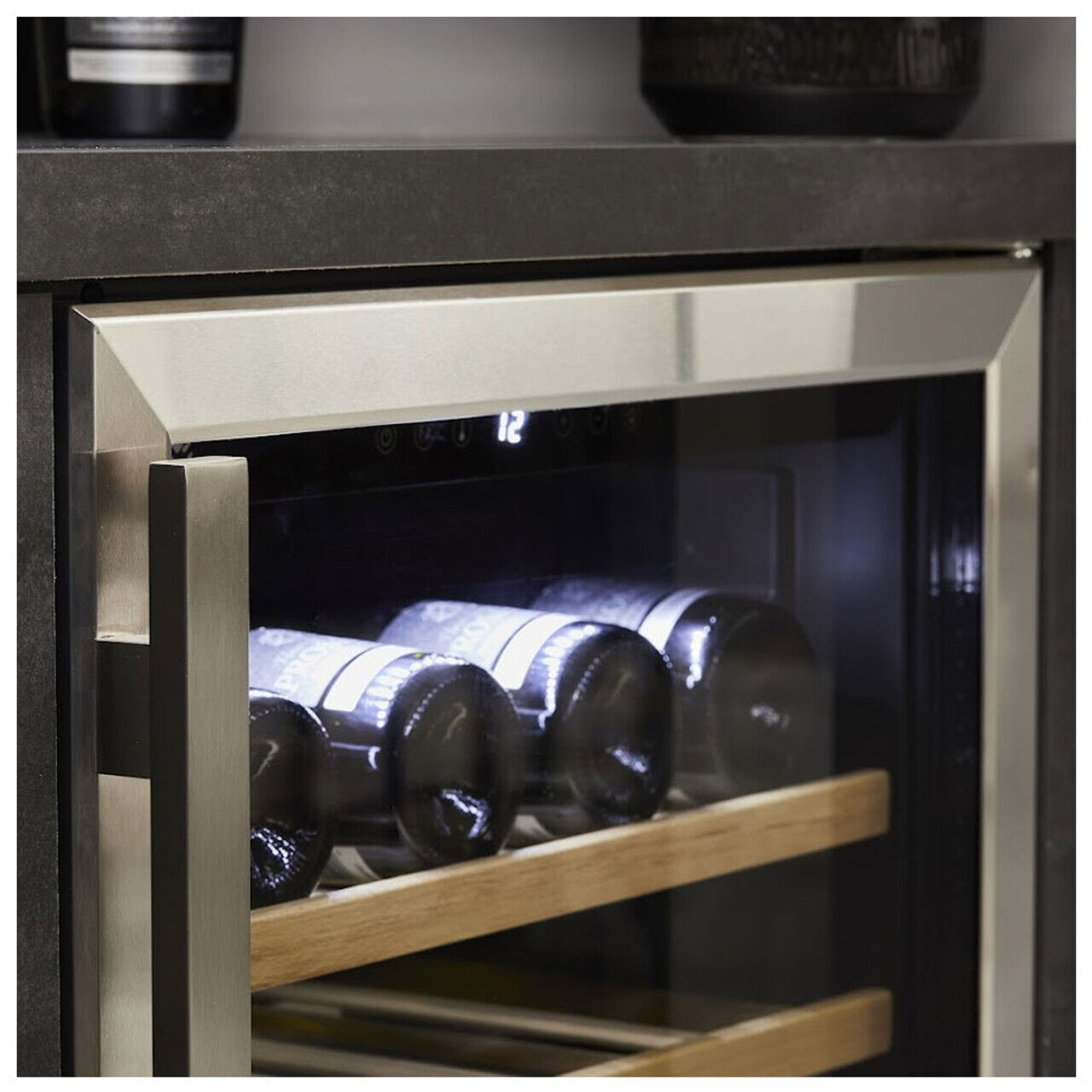 Stainless Steel 60cm Single Zone Wine Cabinet