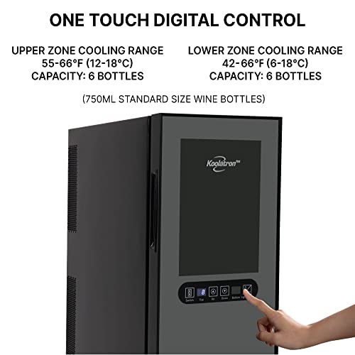 12-Bottle Dual Zone Thermoelectric Wine Fridge