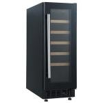 Cookology Black Glass Wine Cooler - 20 Bottle