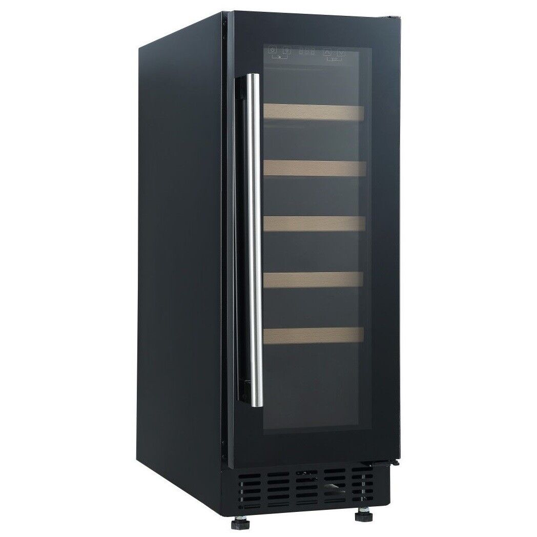 Cookology Black Glass Wine Cooler - 20 Bottle