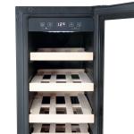 Cookology Black Glass Wine Cooler - 20 Bottle