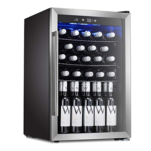37-Bottle Single Zone Wine Cooler with Stainless Steel Door