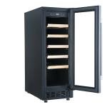 Cookology Black Glass Wine Cooler - 20 Bottle
