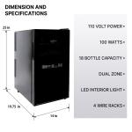 18 Bottle Dual Zone Wine Fridge by Koolatron