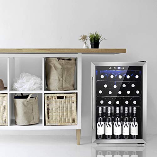 37-Bottle Single Zone Wine Cooler with Stainless Steel Door