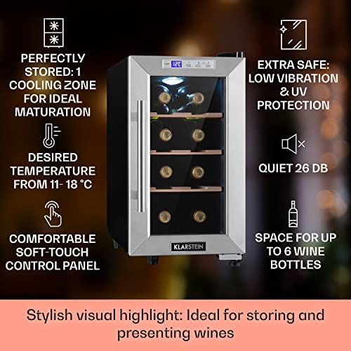 Klarstein Small Wine Fridge with Glass Door