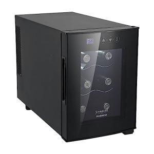 Koblenz 6-Bottle Single Zone Wine Fridge, Black