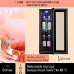 Klarstein Shiraz Single Zone Wine Fridge Onyx