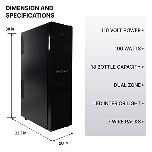 Slim Dual Zone Wine Fridge for Home