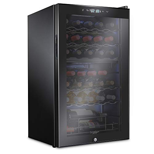 33 Bottle Dual Zone Wine Cooler with Lock
