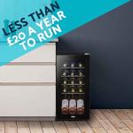 Black Wine Fridge: Single Zone, Touch Controls (15 Bottles)