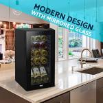 Black Wine Fridge: Single Zone, Touch Controls (15 Bottles)