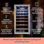 Klarstein Wine Cooler, Single Zone, 26 Bottles