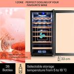 Klarstein Wine Cooler, Single Zone, 26 Bottles