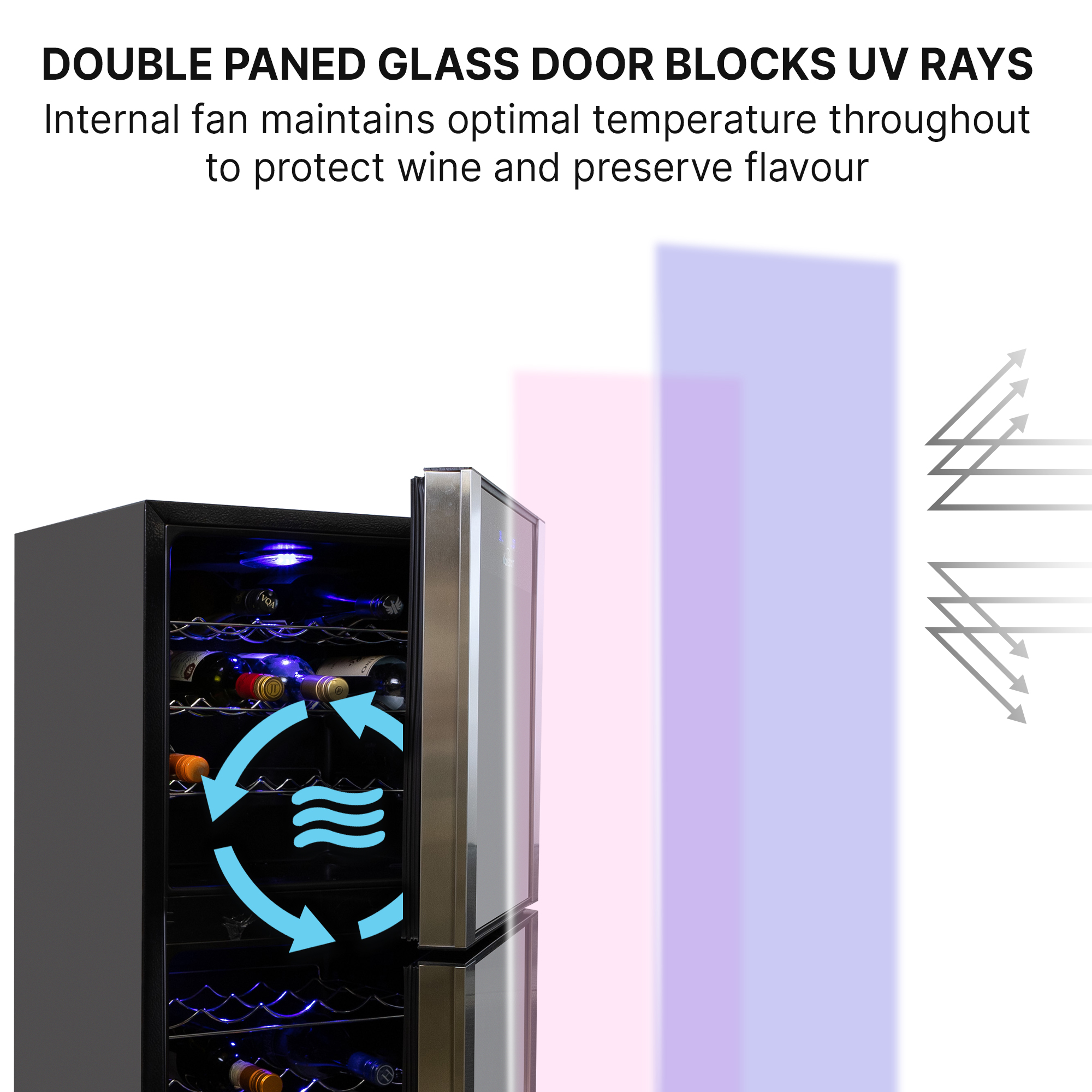 Koolatron Dual Zone Wine Cooler, 45 Bottles
