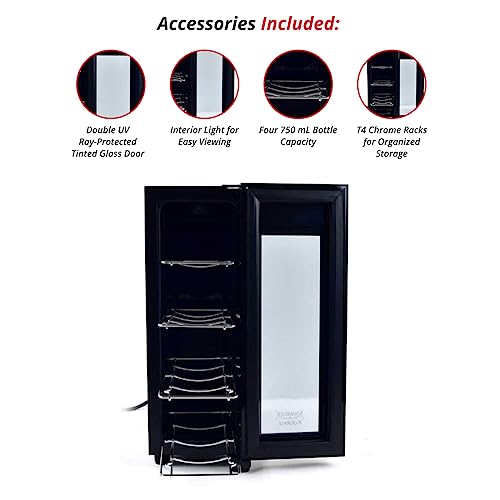 Koblenz 4-Bottle Wine Cooler, Free Standing Chiller