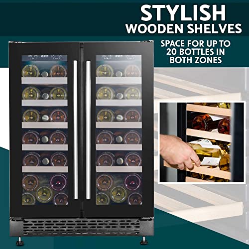 Baridi 60cm Dual Zone Wine Cooler 40 Bottle