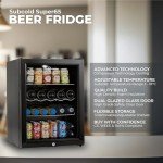 65L LED Wine and Beer Fridge - Black