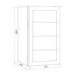 85L Under Counter Wine & Beer Fridge - Black