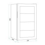 85L Baridi Wine Fridge with Lock