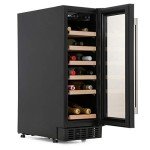 Amica 19-Bottle Single Zone Wine Cooler - Black