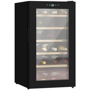 24-Bottle Freestanding Wine Fridge with Glass Door